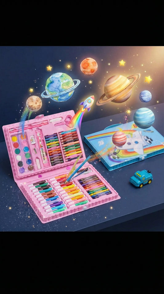 86-Piece Kids Art Set - All-in-One Portable Junior Artist Studio-Creative Educational Gift Set