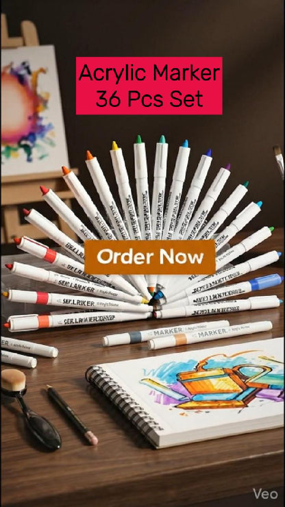 Premium Acrylic Paint Markers (36 Pcs Set)