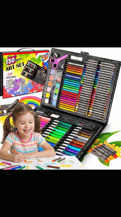 Deluxe 150pc Art & Creativity Set-150-Piece Ultimate Artist’s Studio – The Complete Masterpiece Kit for Kids & Teens