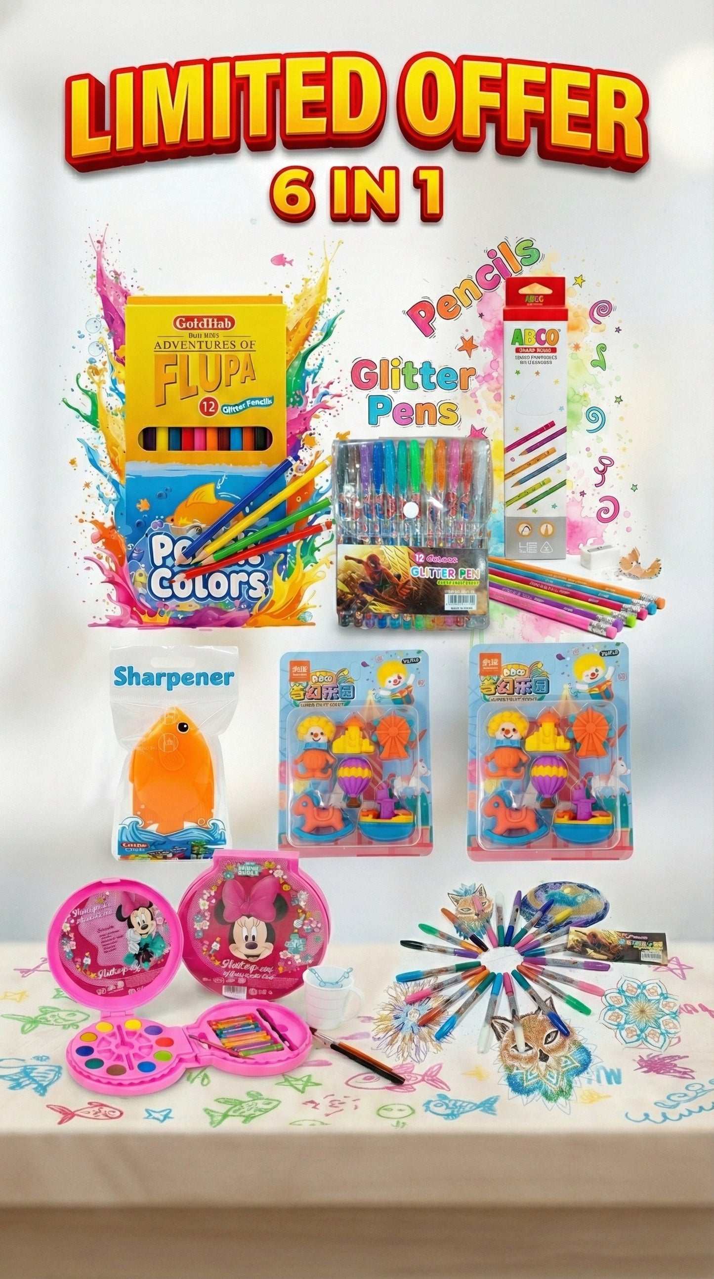 The "All-In-One" Art & Creativity Bundle - Creative Limited Edition 6-Piece Activity Set -