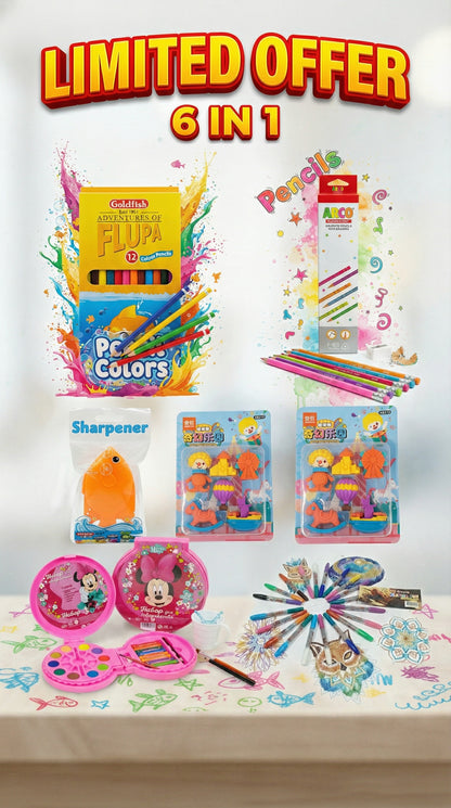 The "All-In-One" Art & Creativity Bundle - Creative Limited Edition 6-Piece Activity Set -