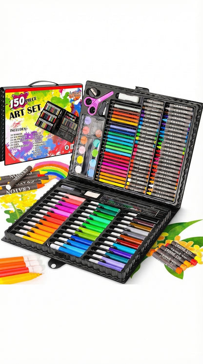 Deluxe 150pc Art & Creativity Set-150-Piece Ultimate Artist’s Studio – The Complete Masterpiece Kit for Kids & Teens