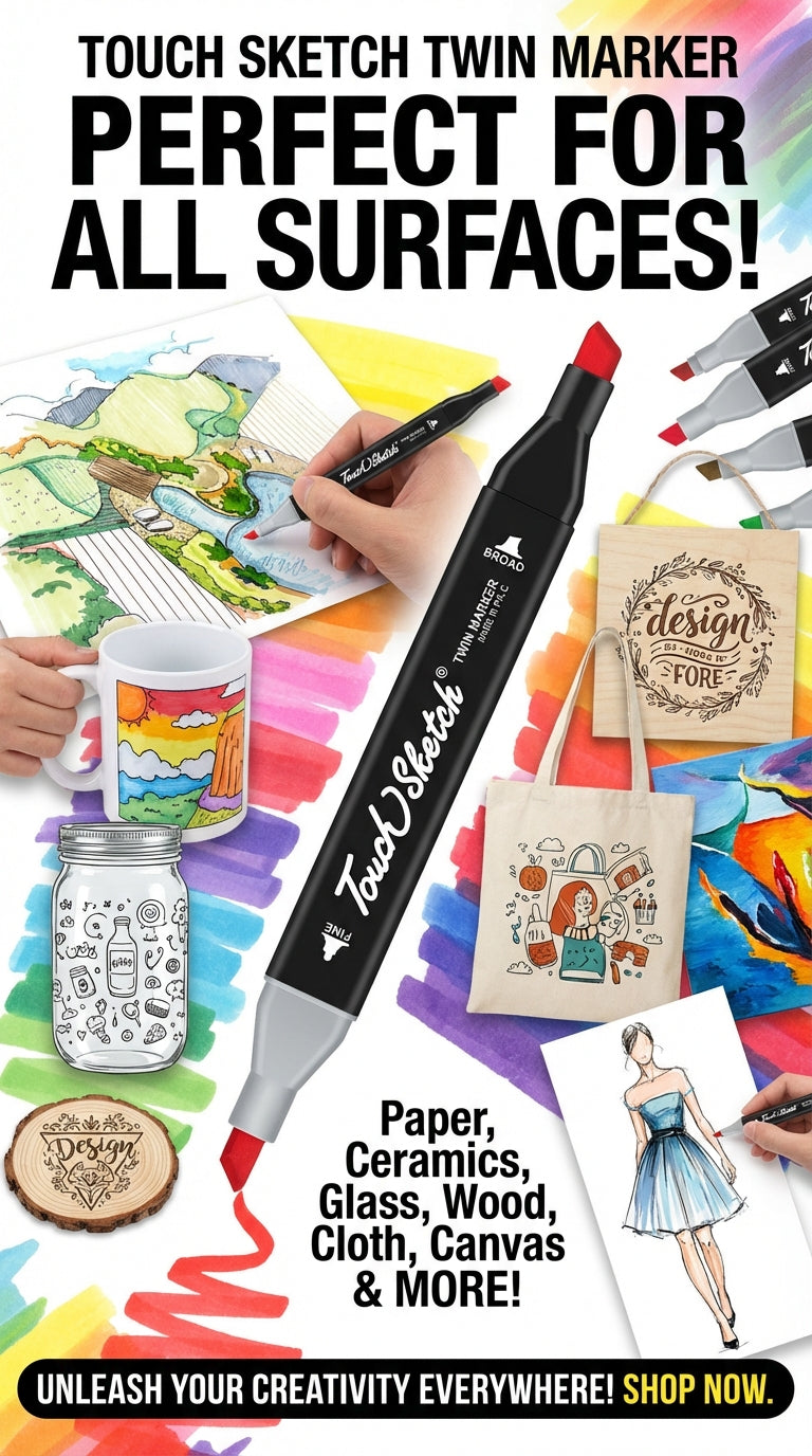 Double Tip Art Markers-Dual Side-Coloring-Permanent-Drawing Markers