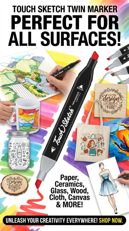 Double Tip Art Markers-Dual Side-Coloring-Permanent-Drawing Markers