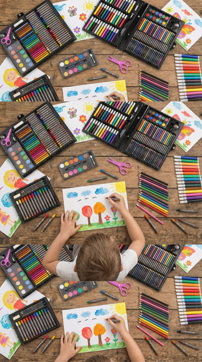 Deluxe 150pc Art & Creativity Set-150-Piece Ultimate Artist’s Studio – The Complete Masterpiece Kit for Kids & Teens