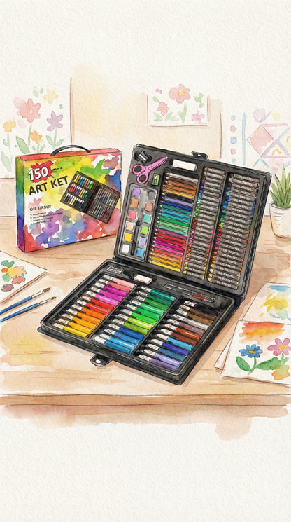 Deluxe 150pc Art & Creativity Set-150-Piece Ultimate Artist’s Studio – The Complete Masterpiece Kit for Kids & Teens