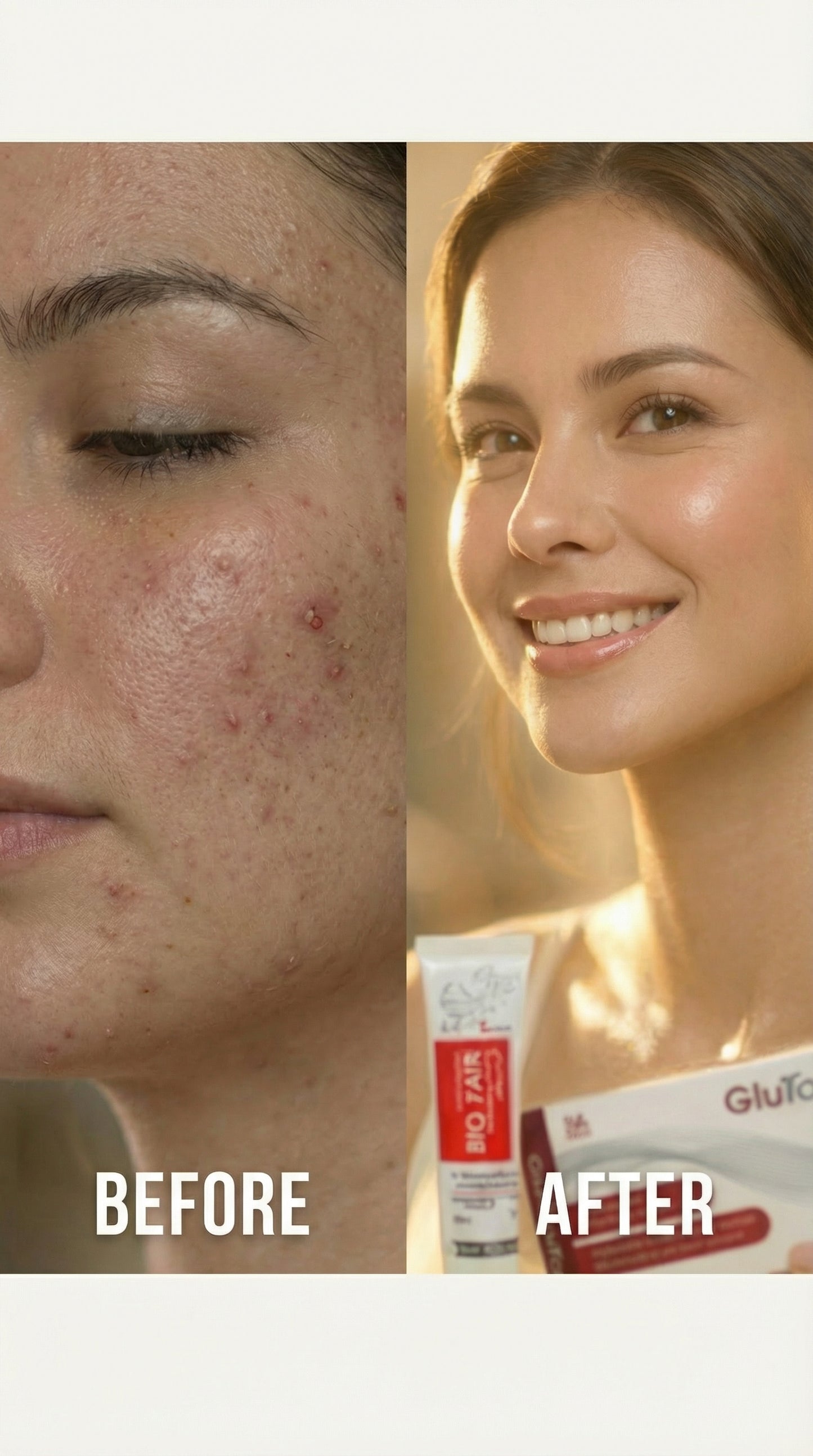 Bio Fair Whitening Cream & Glu Tone Whitening Capsule