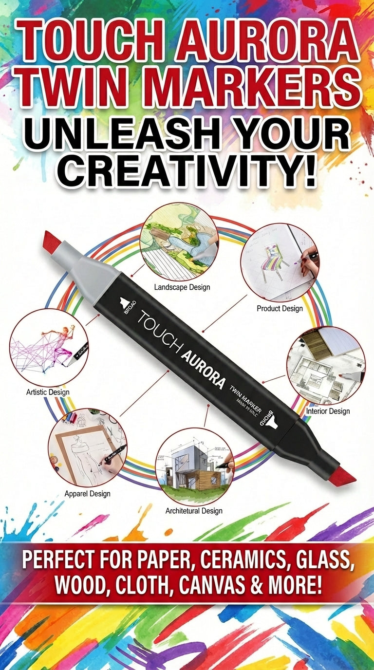 Double Tip Art Markers-Dual Side-Coloring-Permanent-Drawing Markers