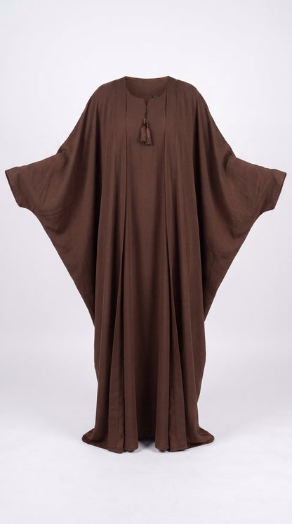 Elegant  Butterfly Abaya for Women – Flowy Batwing Loose-Fit Modest Tie Abaya