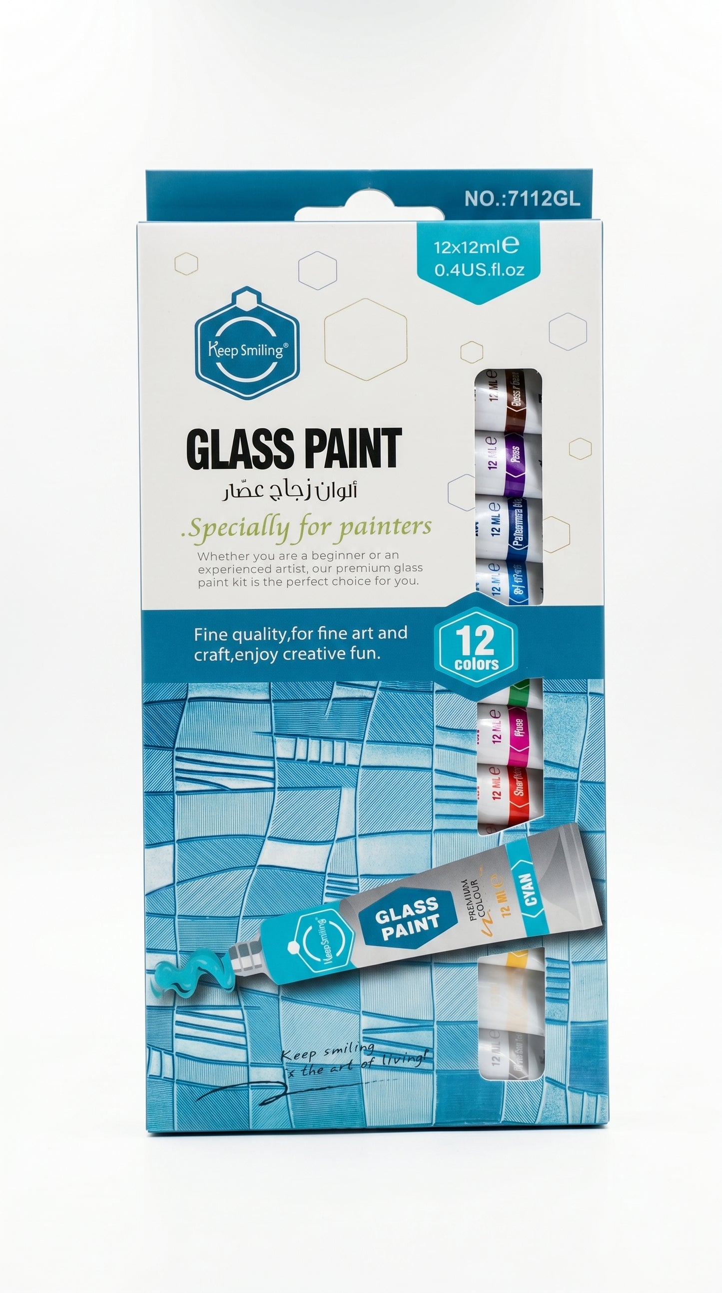 5-in-1 Paint Set – Acrylic, Glass, Fabric & Water Colors Kit (Pack of 5 x 12 Colors) | Professional Art Supplies for Beginners & Artists